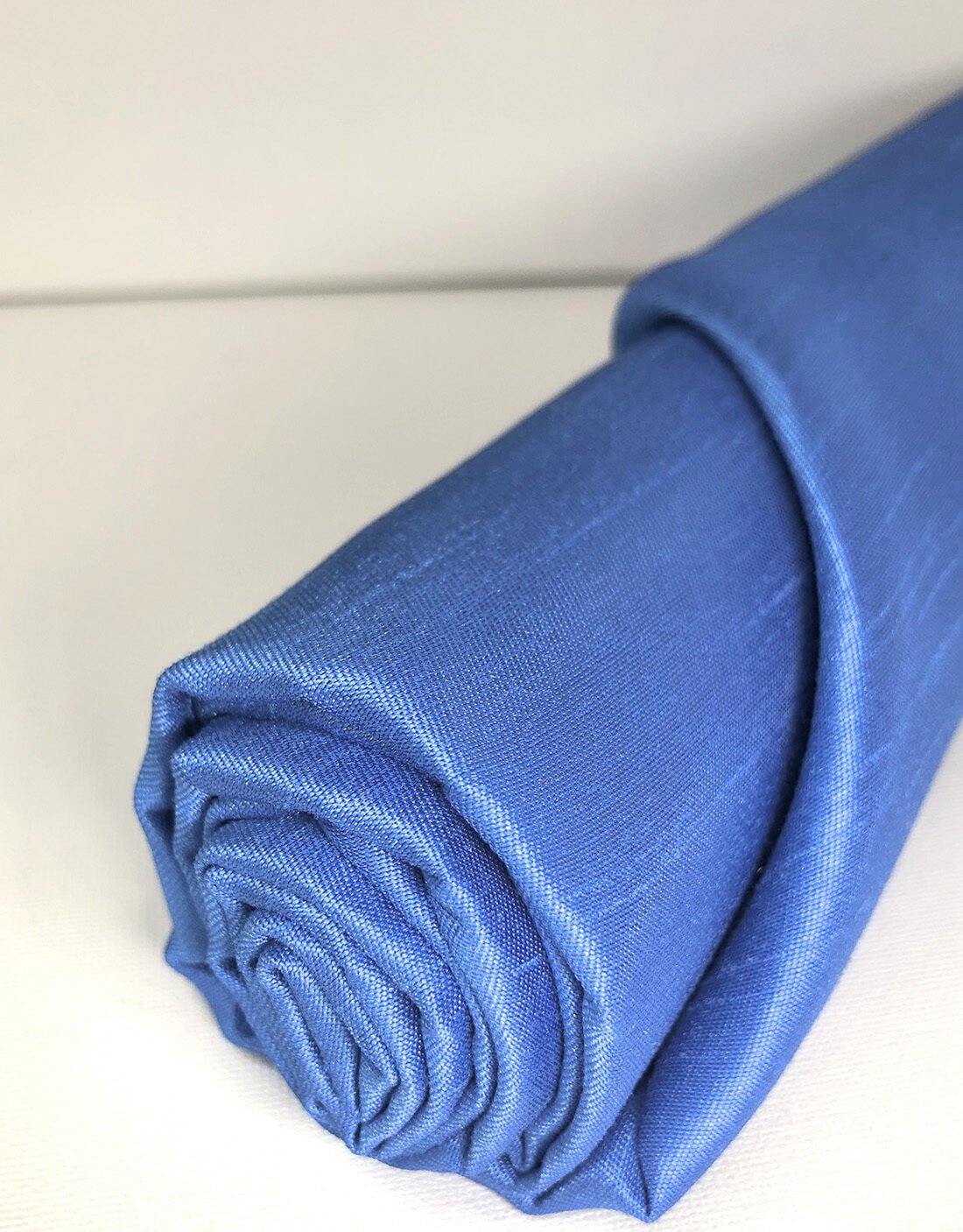 Blue African Raw Silk Scarf