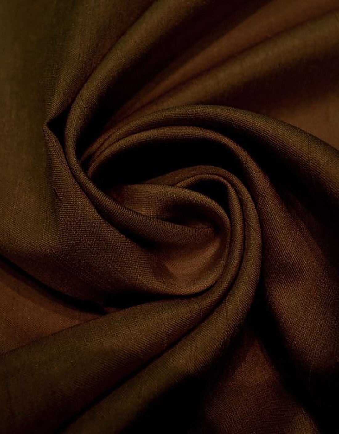 Brown African Raw Silk Scarf