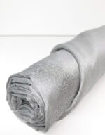 Grey Silver African Raw Silk Scarf