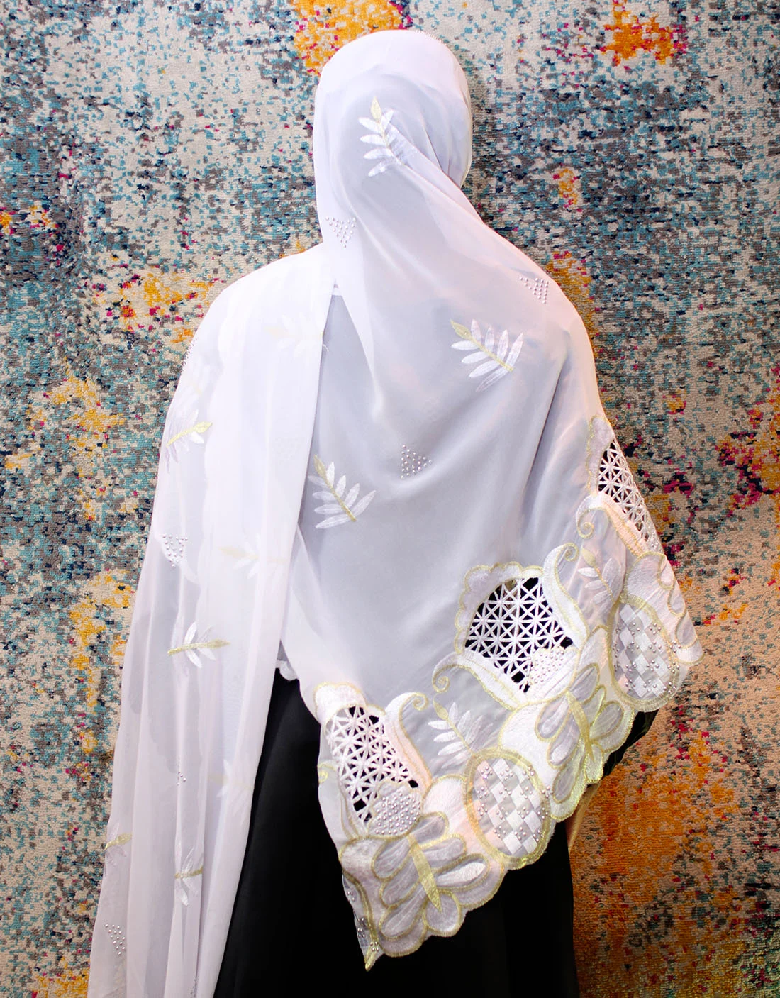 Arwa White Light Maxi Mayafi - Image 2