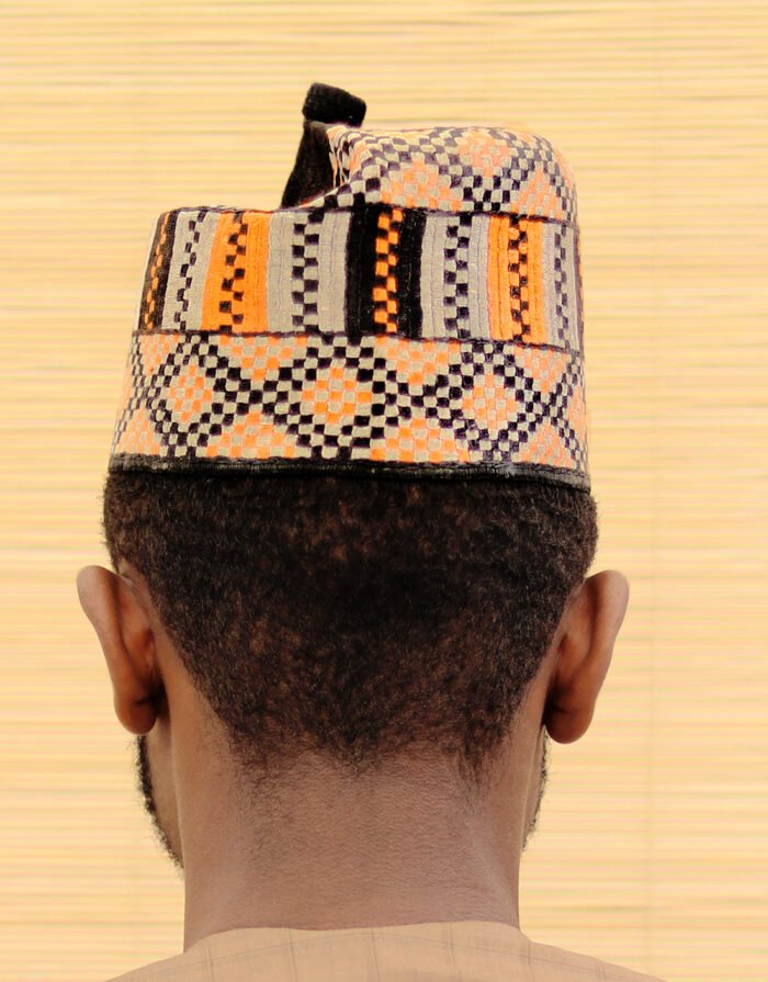 (Size: 22") Jalil Orange Grey Hula - Image 2