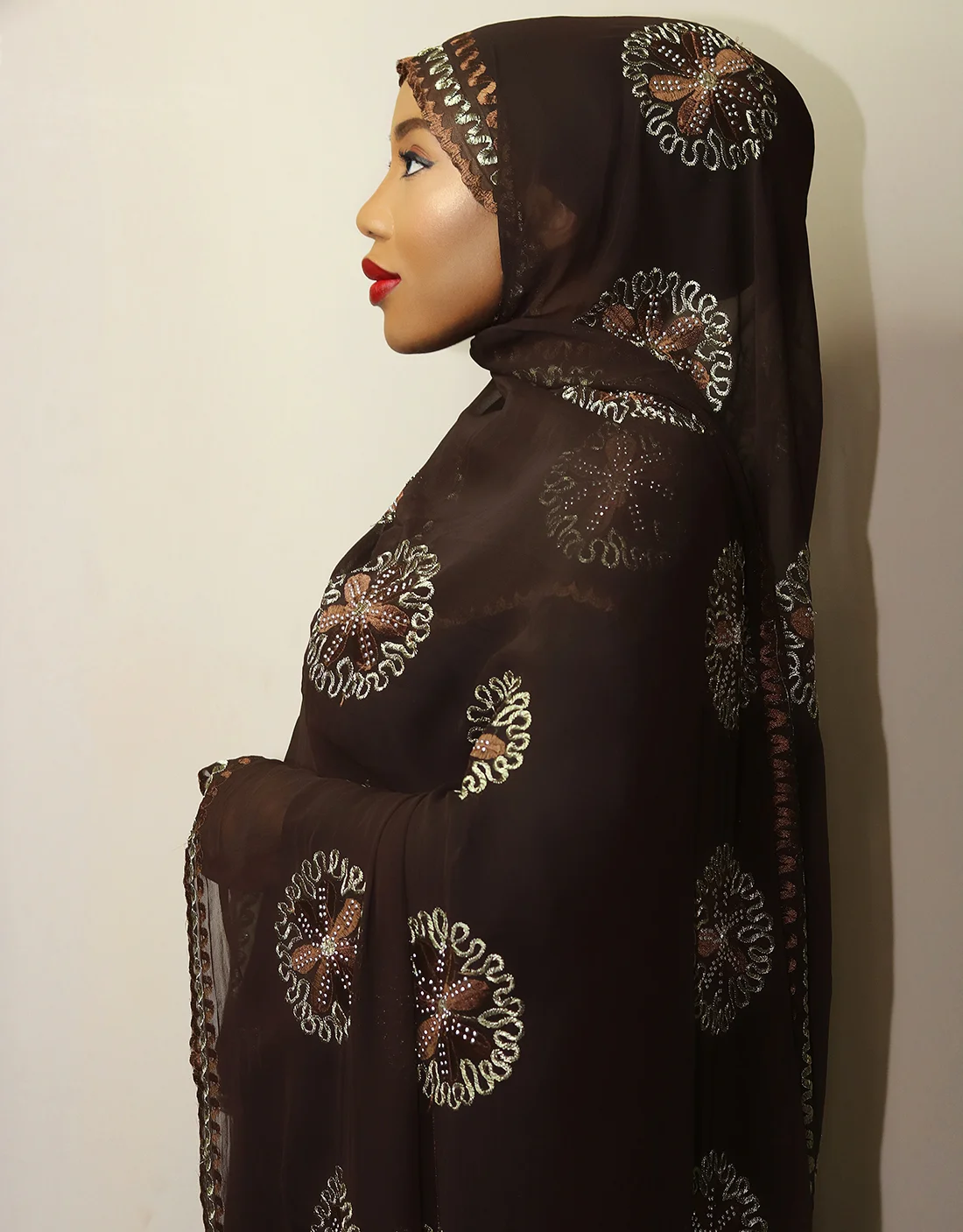 Eshaal Brown Light Maxi Mayafi