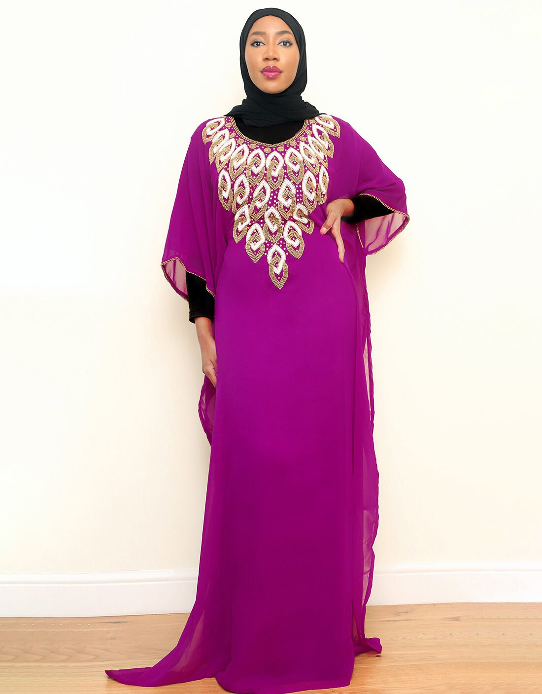 Fozia Pink Kaftan