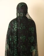 Hasana Black Green Chantilly Lace Mayafi - Image 2