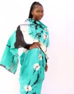 Rubaida Teal Tie Dye Toub - Image 2