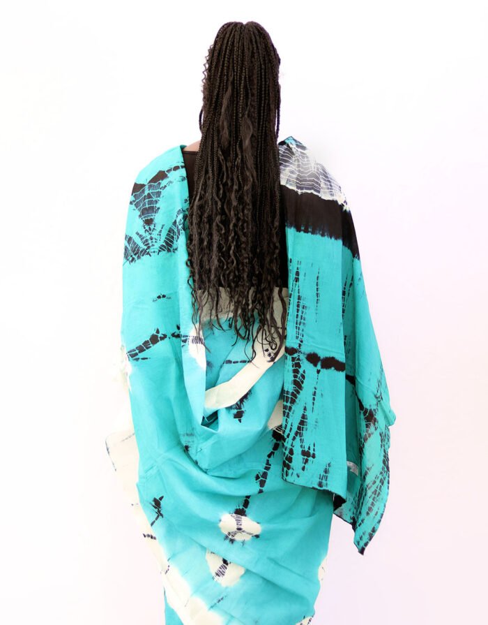 Rubaida Teal Tie Dye Toub - Image 3