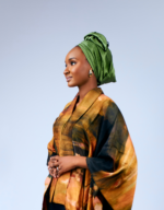Green African Raw Silk Scarf