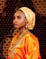 Light Gold African Raw Silk Scarf