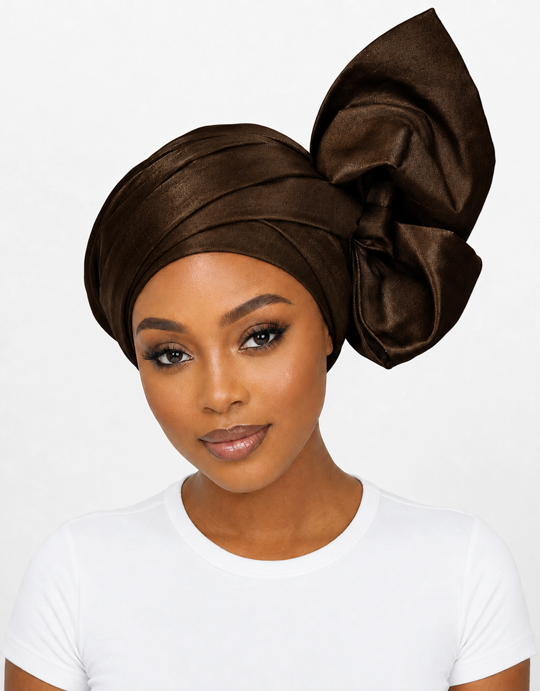 Dark Brown African Raw Silk Scarf Dark Brown African Raw Silk Scarf - Image 1