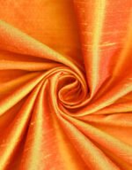 Golden Orange African Raw Silk Scarf