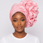 Pink African Raw Silk Scarf