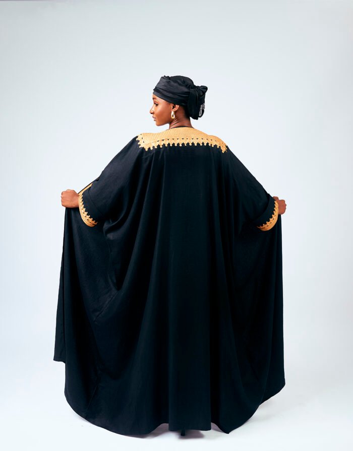Amina Noir Open Abaya - Image 4