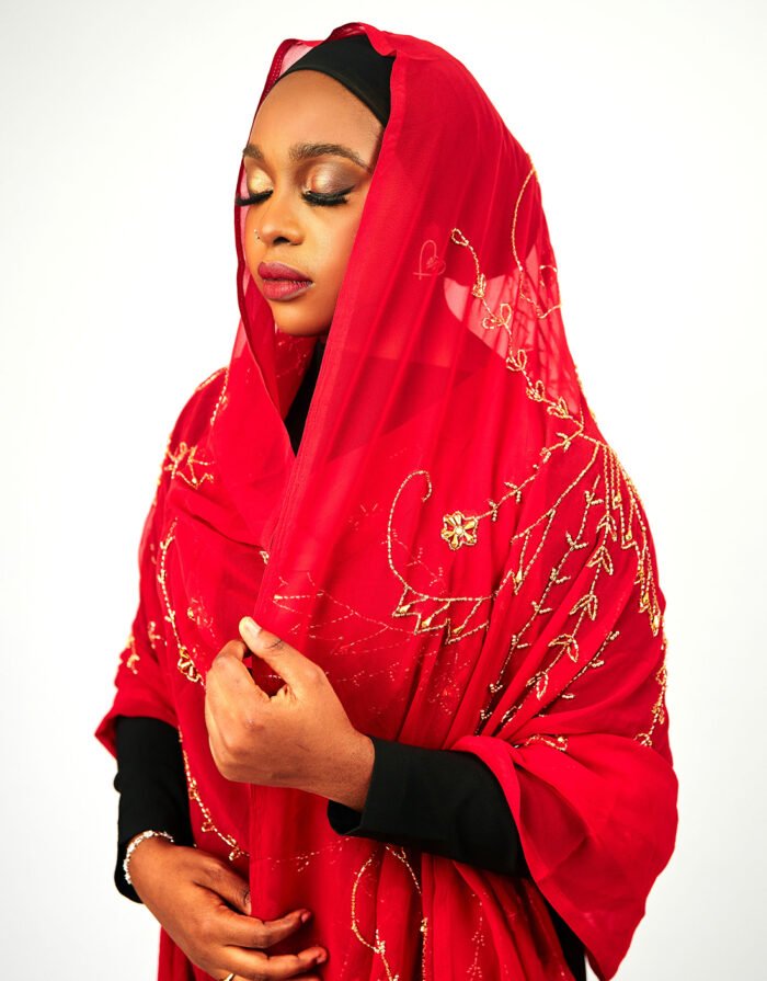 Aminatou Red Maxi Mayafi - Image 2