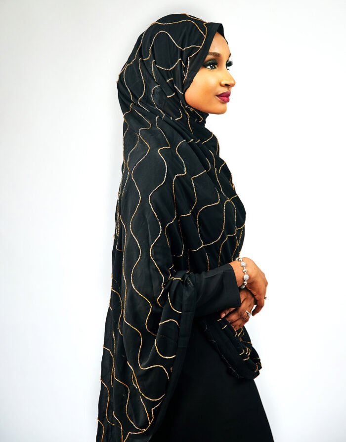 DJamila Black Maxi Mayafi - Image 2