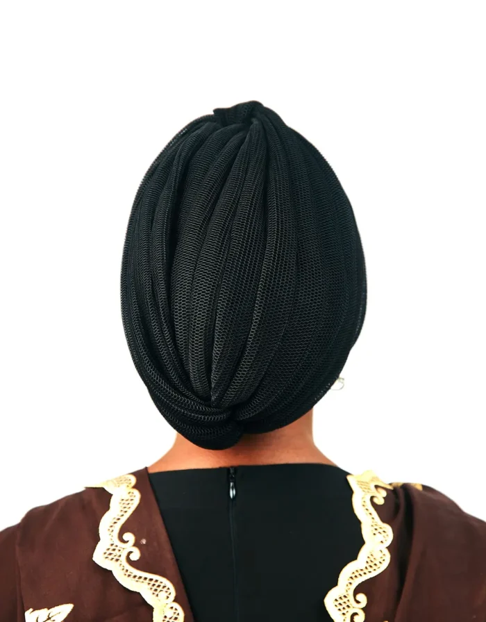 Kubra Black African Turban - Image 3