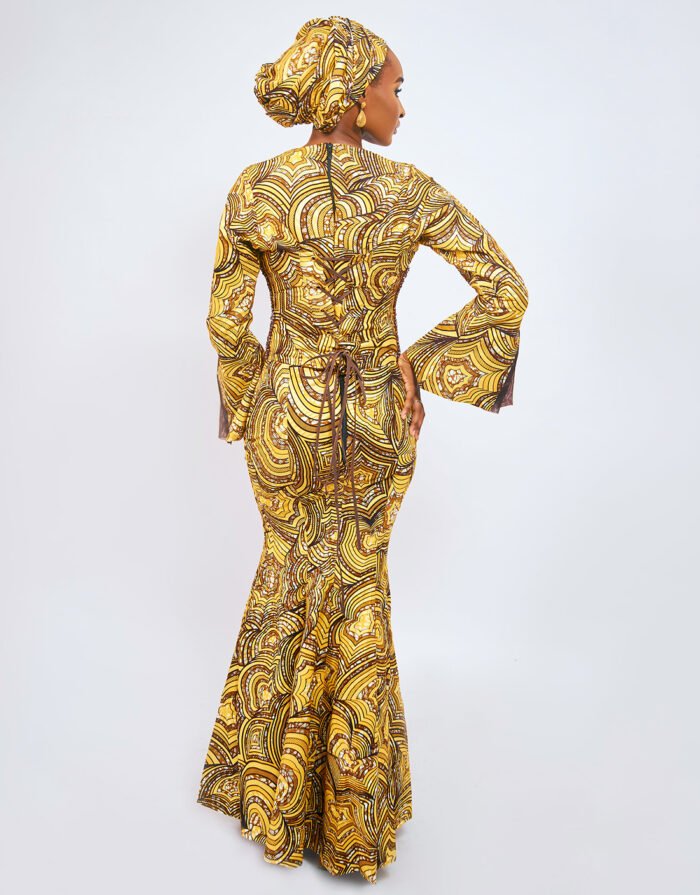 Aida Yellow-Brown Co-Ord - Image 3