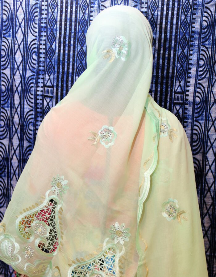 Aleaha Green Cotton Maxi Mayafi - Image 2
