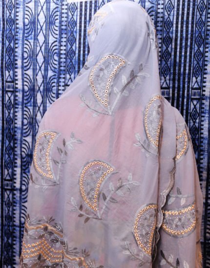 Firdaus Grey Cotton Maxi Mayafi