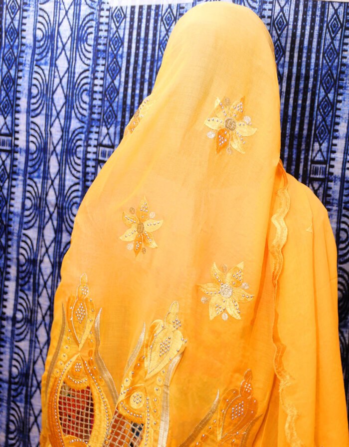 Naima Yellow Cotton Maxi Mayafi - Image 2