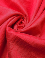 Red African Raw Silk Scarf