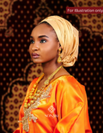 Light Gold African Raw Silk Scarf