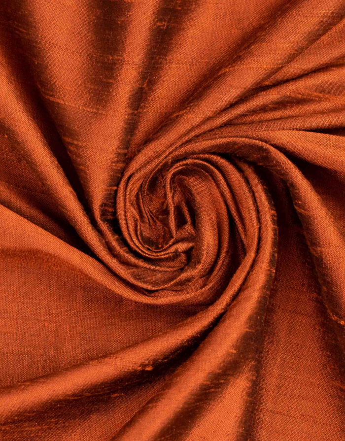 Orange African Raw Silk Scarf - Image 2