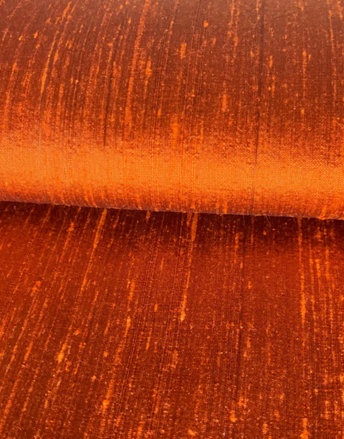 Orange African Raw Silk Scarf - Image 3