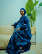 Raihaanah Blue Adire Boubou Set - Image 2