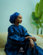 Raihaanah Blue Adire Boubou Set - Image 7