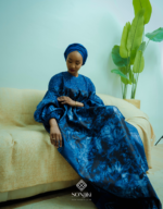 Raihaanah Blue Adire Boubou Set - Image 4