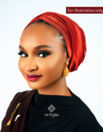 Orange African Raw Silk Scarf