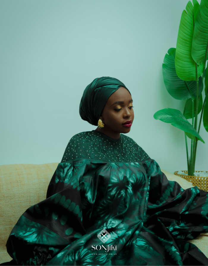 Yusrah Green Adire Boubou Set - Image 2