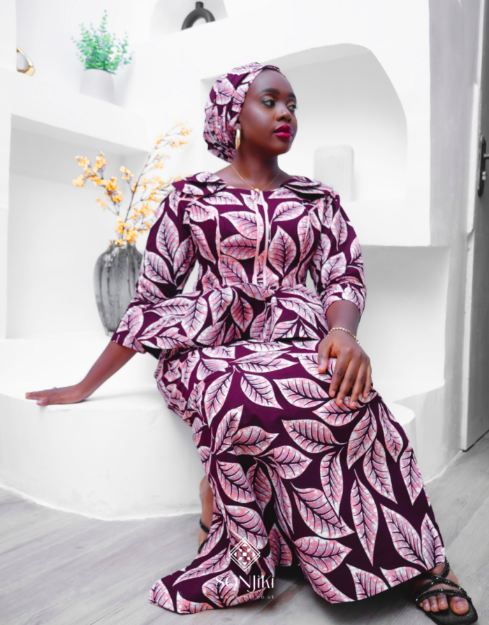 Tahliyah Plum Peplum Set - Image 2