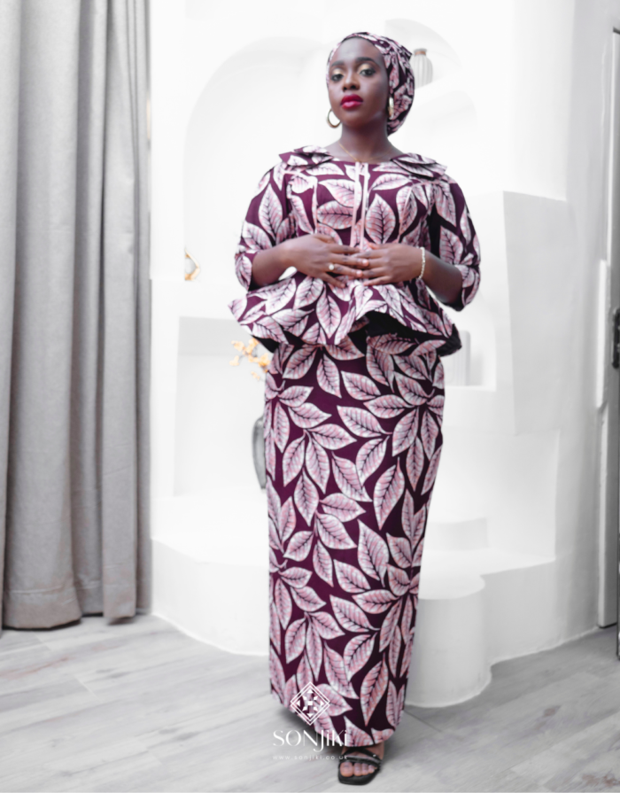 Tahliyah Plum Peplum Set - Image 6