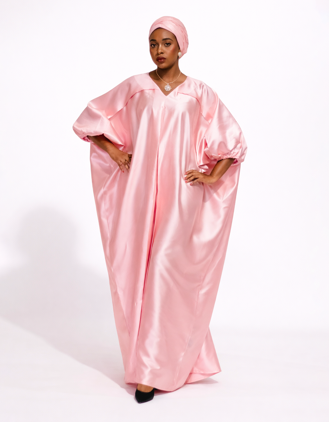 Haneefah Blush Pink Mikado Boubou