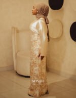 The Mariyah Cream & Gold Co-ord Set — brocade elegance for modest celebration dressing. Shop Sonjiki UK.