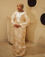 The Mariyah Cream & Gold Co-ord Set — brocade elegance for modest celebration dressing. Shop Sonjiki UK.