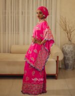 Zahra Pink Swiss Lace Co-ord — feminine, cultural and elegant. Shop modest celebration co-ords at Sonjiki.