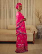 Zahra Pink Swiss Lace Co-ord — feminine, cultural and elegant. Shop modest celebration co-ords at Sonjiki.