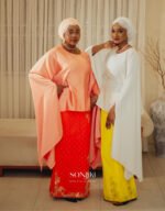 Explore the Amina Orange & Peach Co-ord Set—embellished, elegant and modest. A Sonjiki signature for the celebration season.