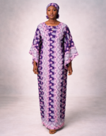 Kaltum Purple Swiss Lace Occasion Boubou - Image 3