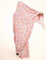 Mariama Pink Floral Long Sleeve Melhfa Dress - Image 7