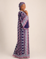 Kaltum Purple Swiss Lace Occasion Boubou - Image 2