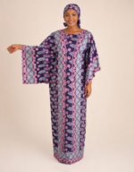 Kaltum Purple Swiss Lace Occasion Boubou - Image 4