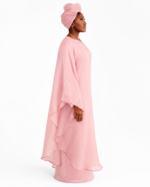 Lami Pink Occasion Cape Gown - Image 2