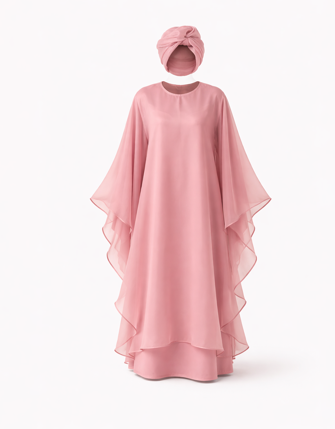 Lami Pink Occasion Cape Gown