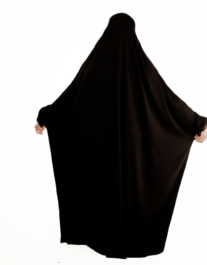 Rahma Black Pocket Jilbab - Image 4