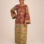Rimaya Brown Kente Print Occasion Dress