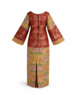 Rimaya Brown Kente Print Occasion Dress - Image 2