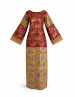 Rimaya Brown Kente Print Occasion Dress